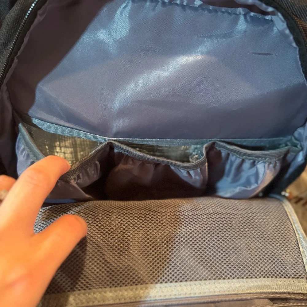 Dikaslon Black Diaper Bag Backpack With Pacifier Case & Stroller Straps